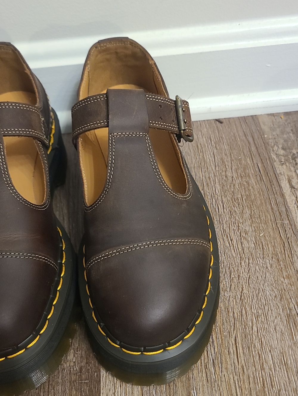 Dr Martens Bethan Crazy Horse Platform Mary Jane Shoes - Picture 5 of 8